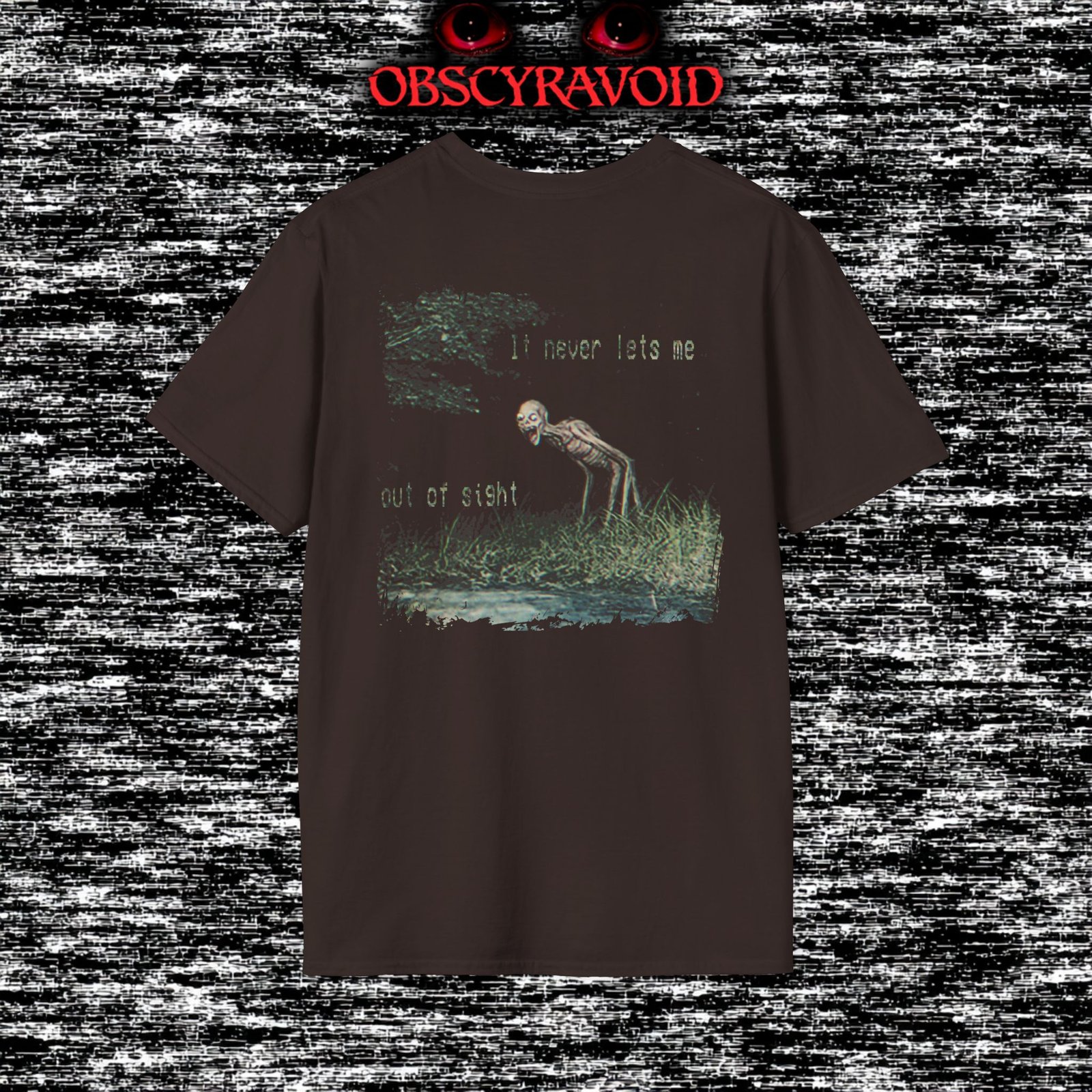 It Never Let's Me Out Of Sight Analog Horror T-shirt - Image 3