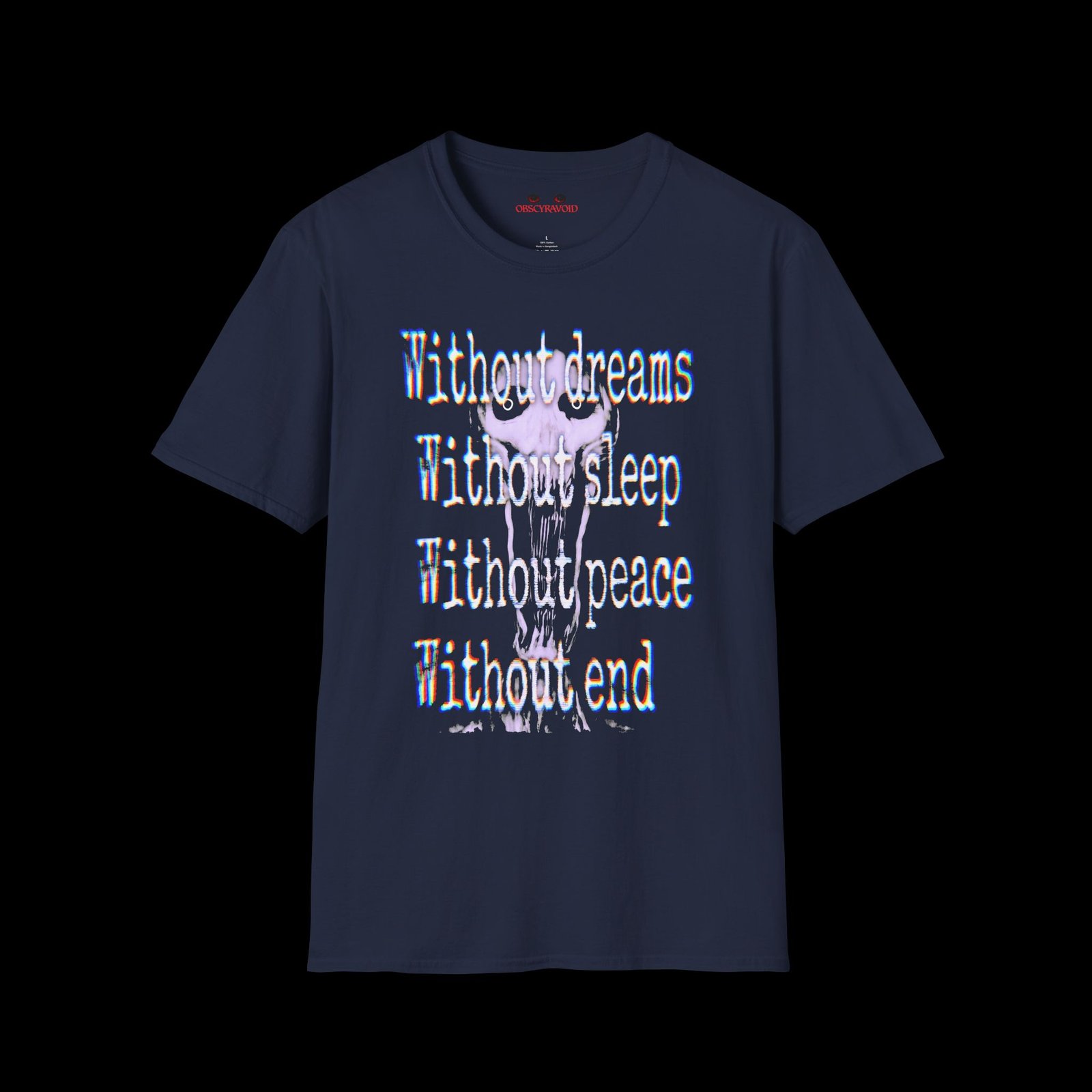 Without Dreams, Sleep, Peace and End Analog Horror T-Shirt - Image 3